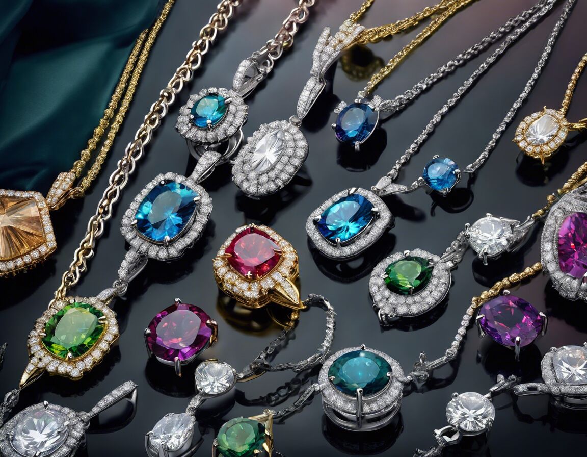 Colored Moissanite Necklaces