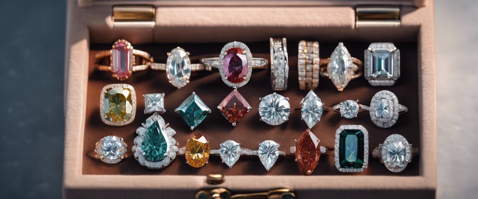 Storage of colored moissanite jewelry